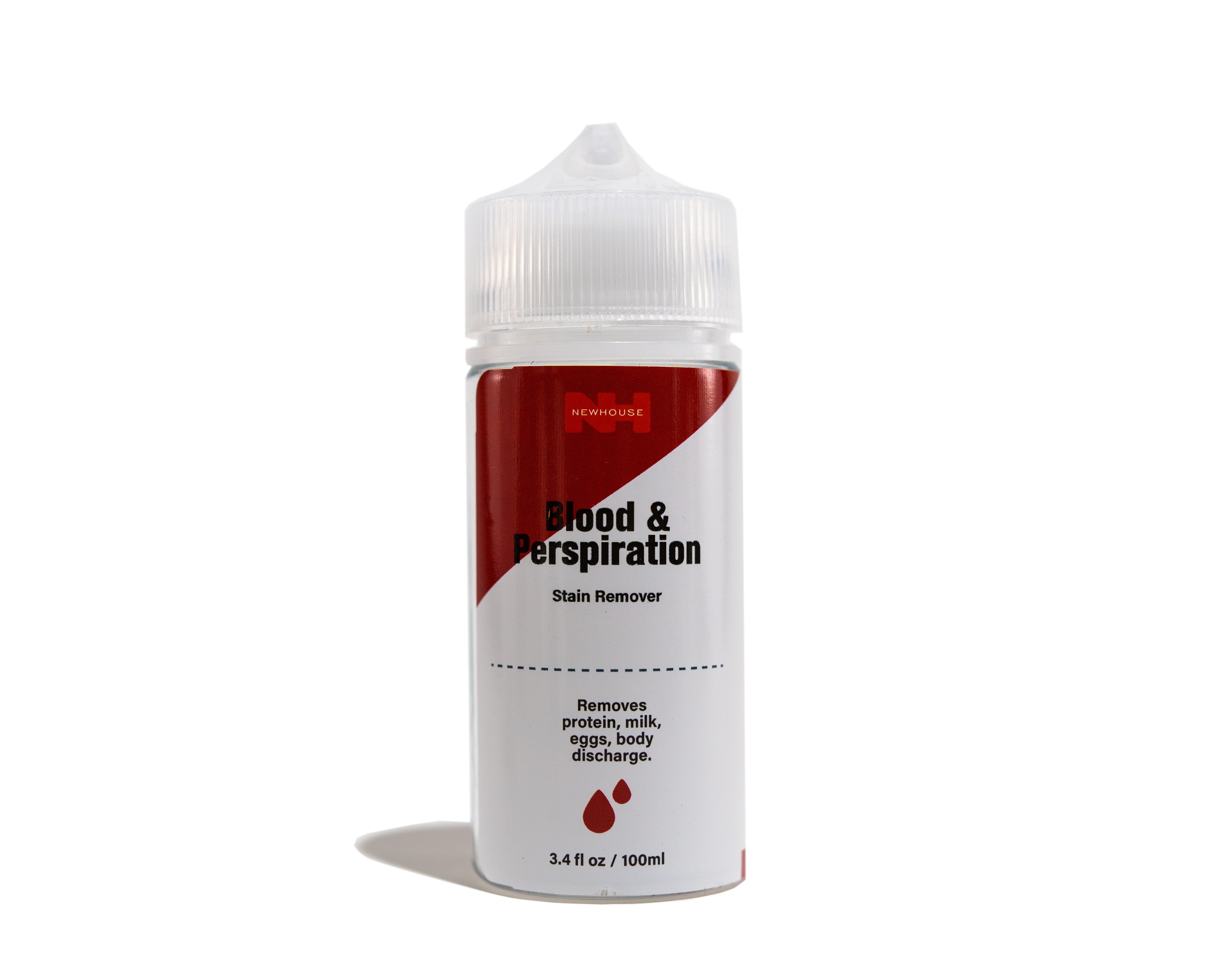Blood and perspiration stain remover 3.4 oz bottle protein stain removal for dry cleaning and laundry