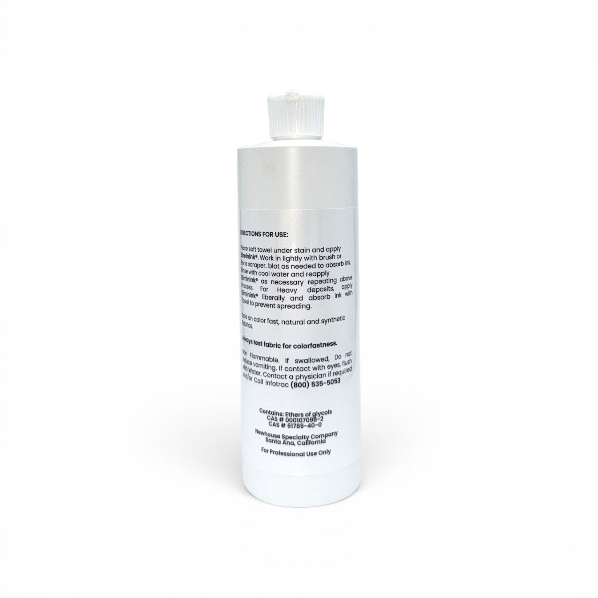 Eliminink fabric ink remover label