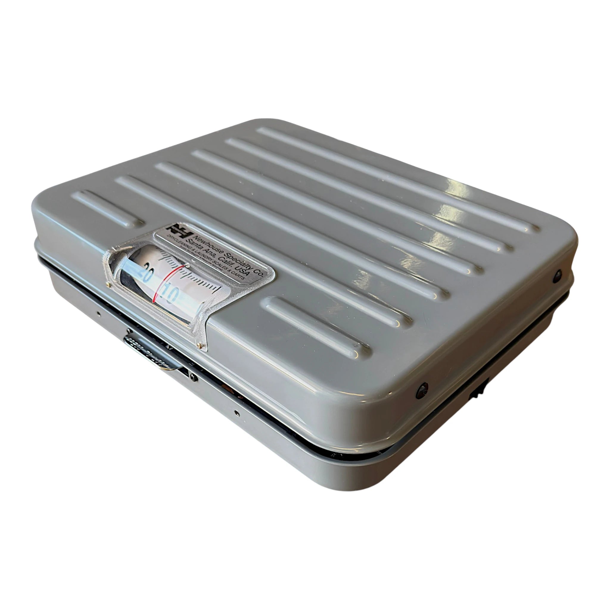 S53H replacement scale head side view showing dial housing and mounting hook for S53 and S54 Newhouse Specialty laundry scales