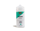 Cosmetics stain remover bottle with green and white label on a white background