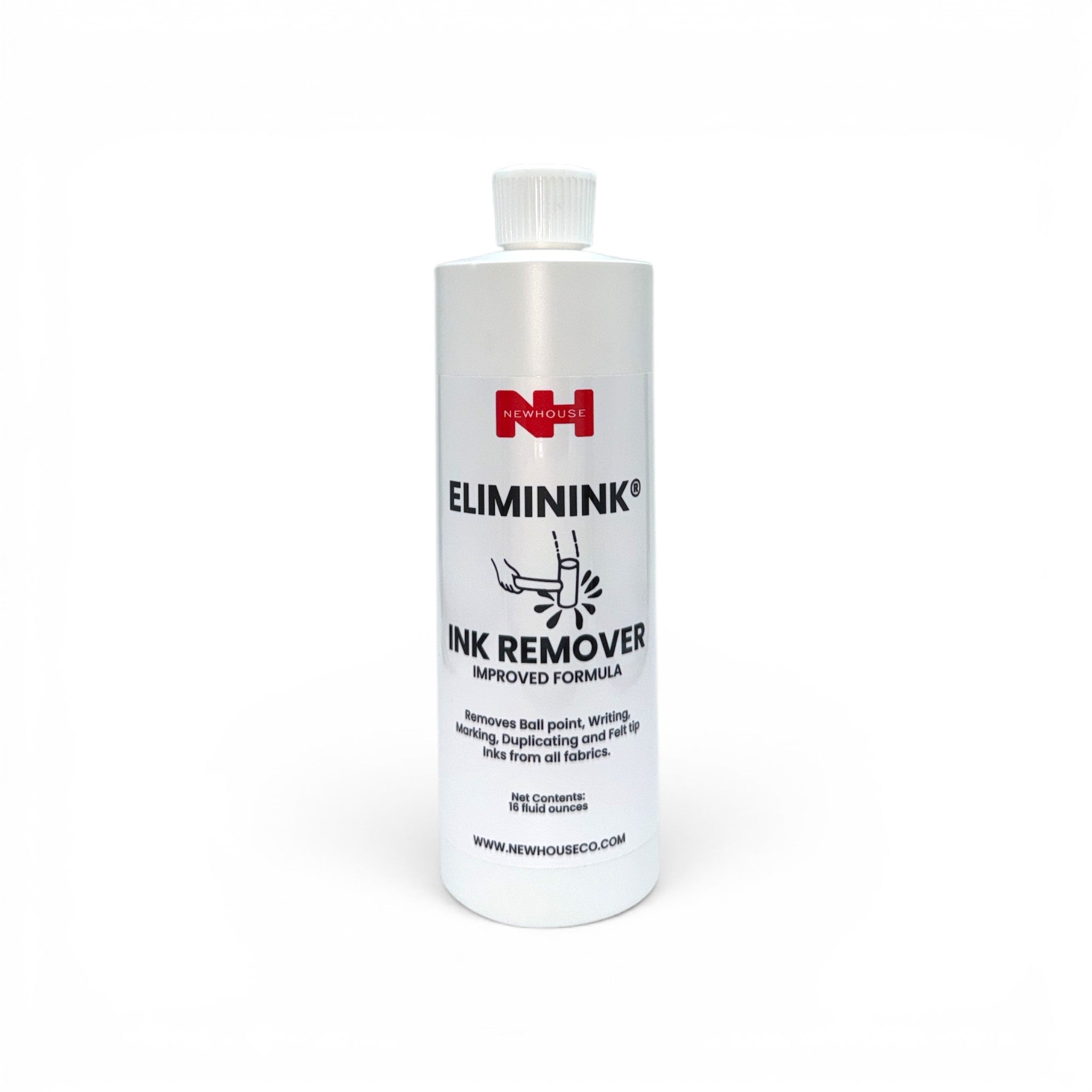 Eliminink 16 oz ink remover bottle for ballpoint fountain pen felt tip ink removal from fabric