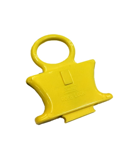 SPRING LOADED ROPE LOCK - YELLOW