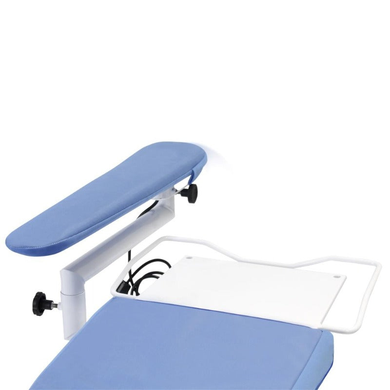 BS-108 vacuum ironing board sleeve arm view showing heated sleeve pressing attachment for simultaneous garment and sleeve finishing