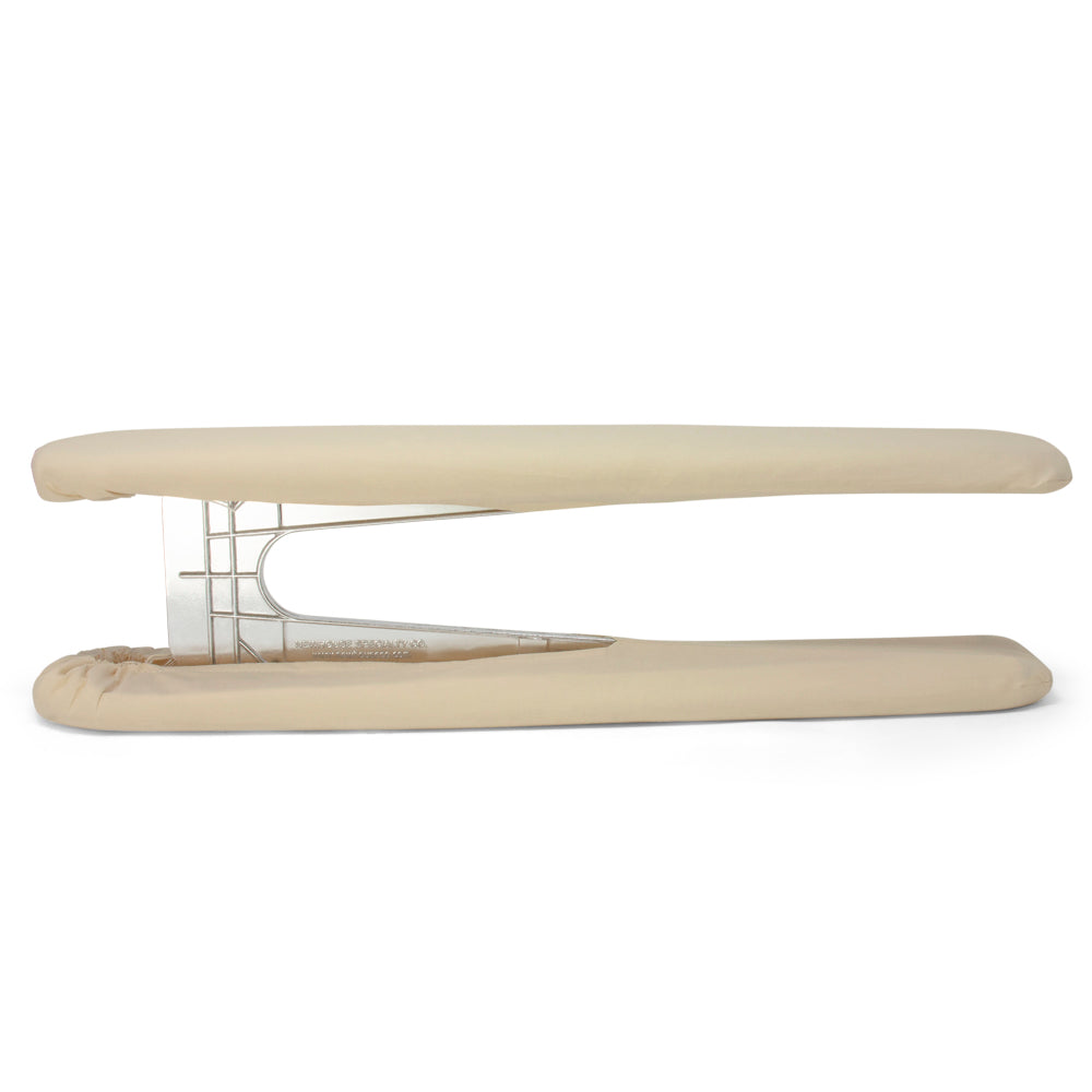 SBP padded sleeve ironing board side view showing padded surface thickness and two-sided profile standard and narrow width